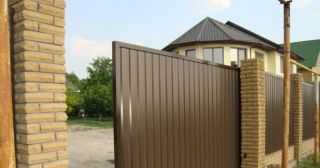 Купить откатные ворота из профнастила Балашиха, цена от 1790 руб.